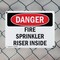 Signmission Fire Sprinkler Riser Inside Danger Sign, Plastic, 14in W x 10in L, 2PK OS-2PACK-DS-P-1014-L-2374 - alternate 3